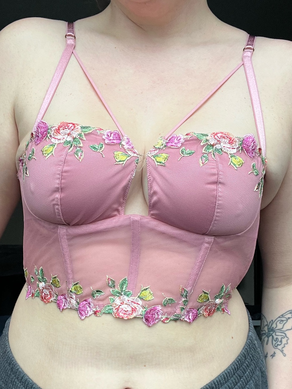 Victoria Secret floral corset top